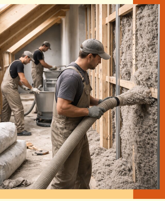 Утепление таунхауса эковатой в Воткинске от 2279 руб./м² — монтаж и задувка | ТепломастерВтк