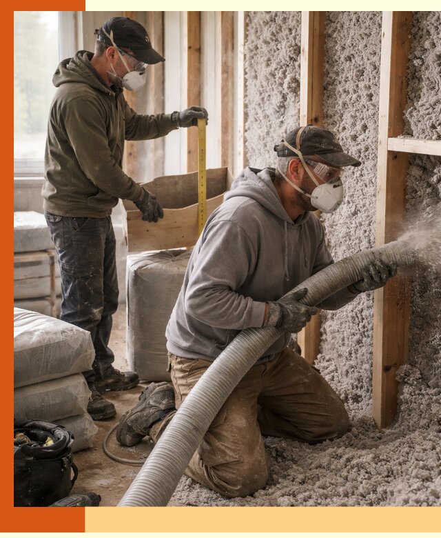 Утепление таунхауса эковатой в Воткинске для максимально теплых стен