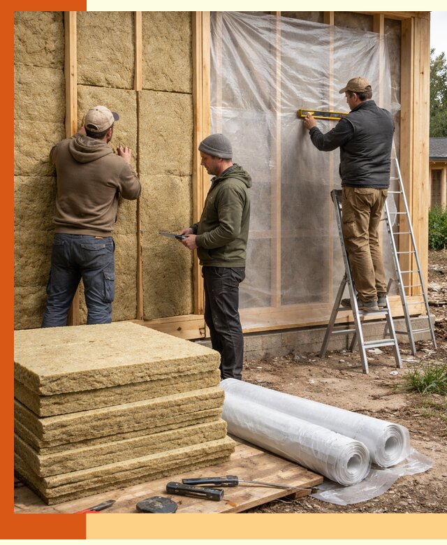 Утепление каркасного дома в Воткинске под ключ с гарантией качества