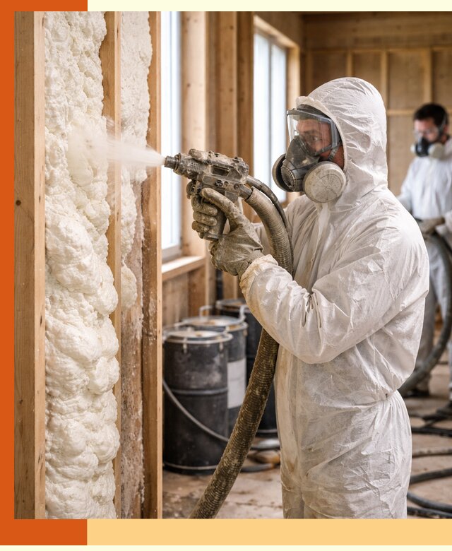 Утепление каркасного дома пенополиуретаном в Воткинске