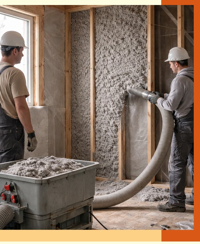 Утепление каркасного дома эковатой в Воткинске от 1865 руб. | ТепломастерВтк