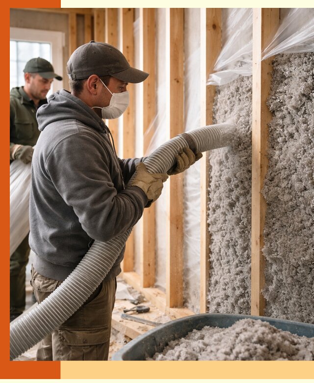 Утепление каркасного дома эковатой в Воткинске — качественно и надолго