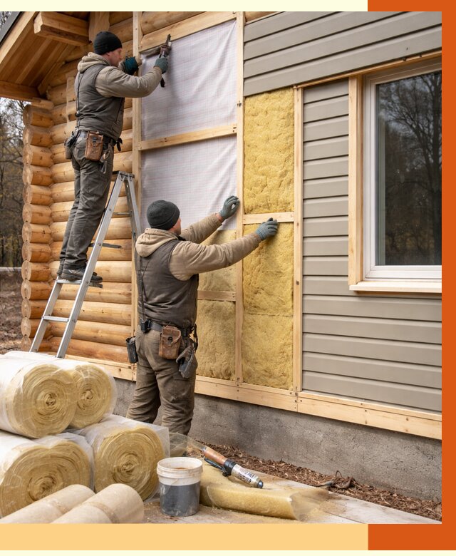 Утепление деревянного дома в Воткинске от 6423 руб./м2 — заказать работы | ТепломастерВтк