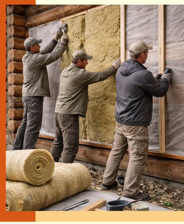 Утепление деревянного дома в Воткинске эффективными технологиями