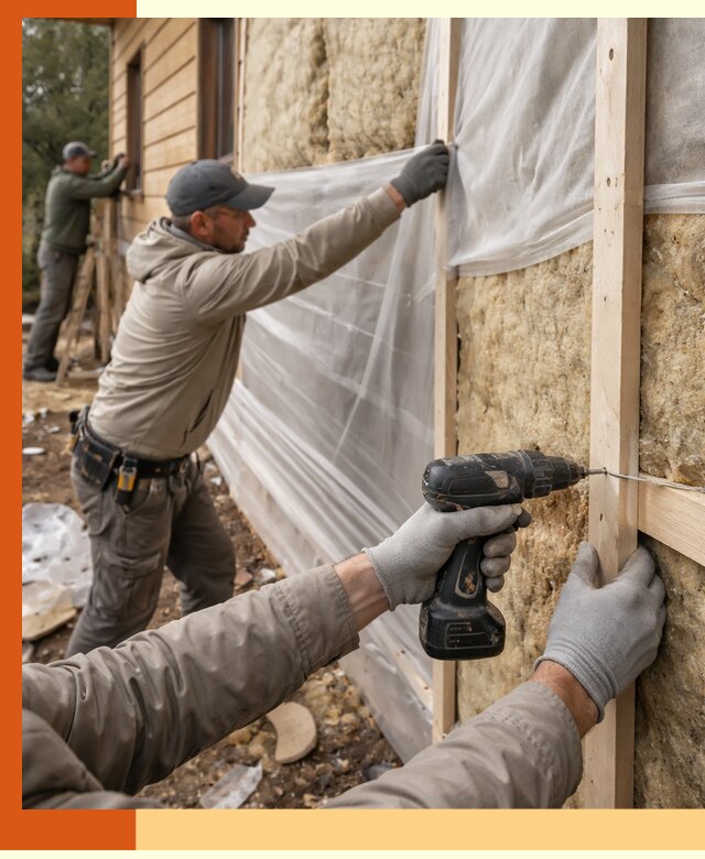 Утепление дома из бруса в Воткинске качественно и долговечно