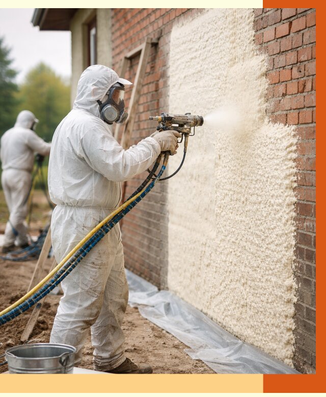 Утепление кирпичного дома ППУ в Воткинске под ключ от 6734 руб. | ТепломастерВтк