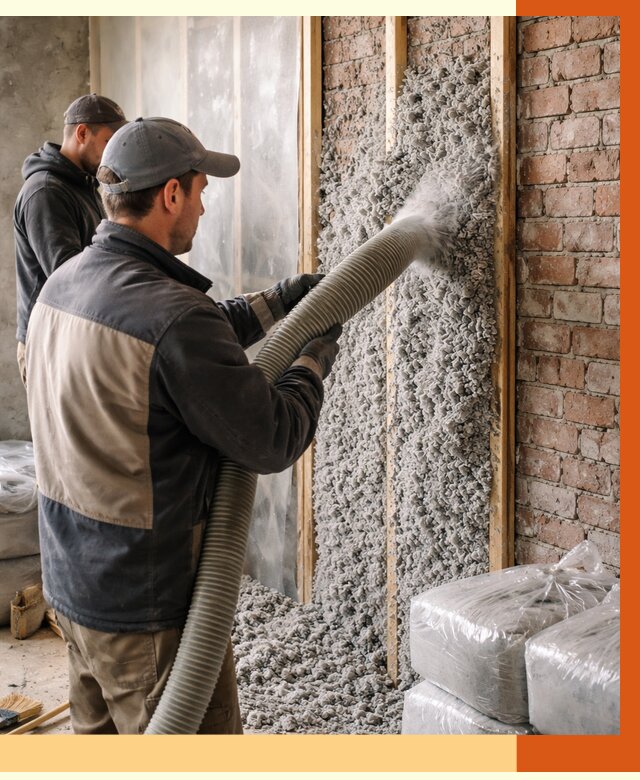 Утепление кирпичного дома эковатой в Воткинске от 2435 руб./м² | ТепломастерВтк