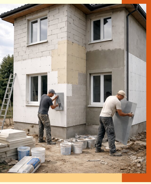 Утепление дома из газобетона в Воткинске от 4351 руб./м² — заказать у ТепломастерВтк