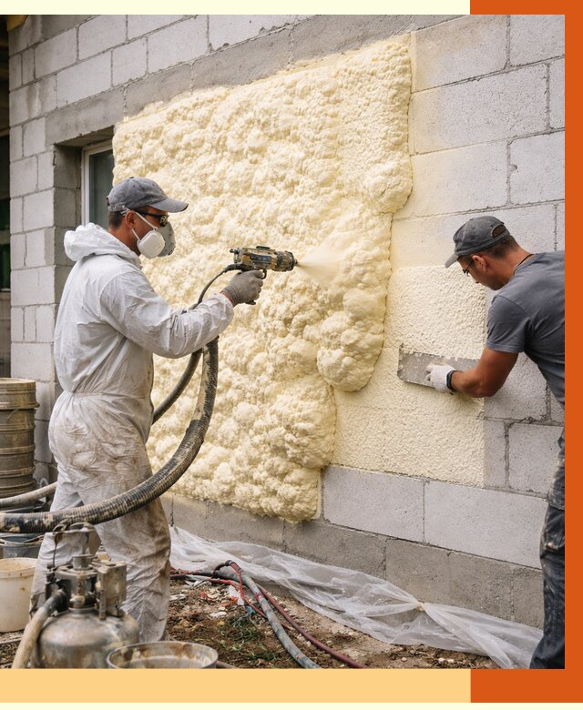 Утепление дома из газобетона ППУ в Воткинске от 4973 руб./м² под ключ | ТепломастерВтк