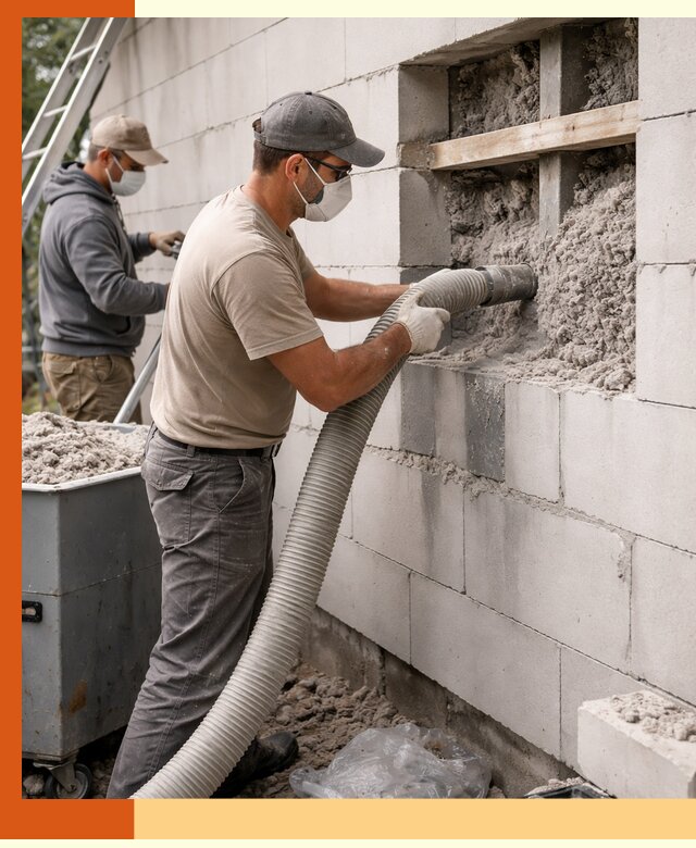 Утепление дома из газобетона эковатой в Воткинске