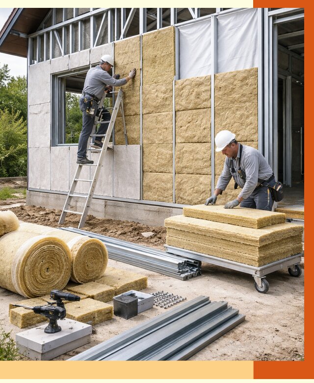 Утепление дома из ЛСТК в Воткинске от 5387 руб./м² — профессионально | ТепломастерВтк