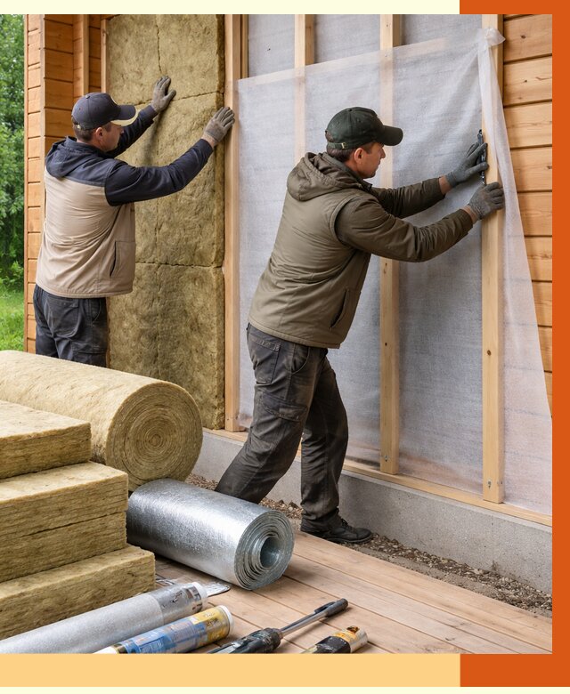 Утепление дома из двойного бруса в Воткинске от 4973 руб./м² — ТепломастерВтк под ключ