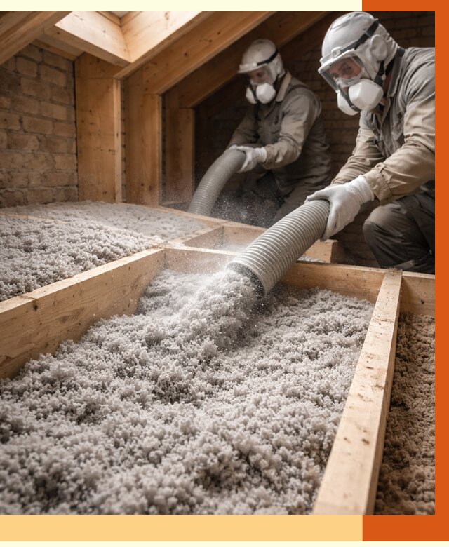 Утепление коттеджа эковатой в Воткинске от 2590 руб./м² — комплексная задувка и монтаж | ТепломастерВтк