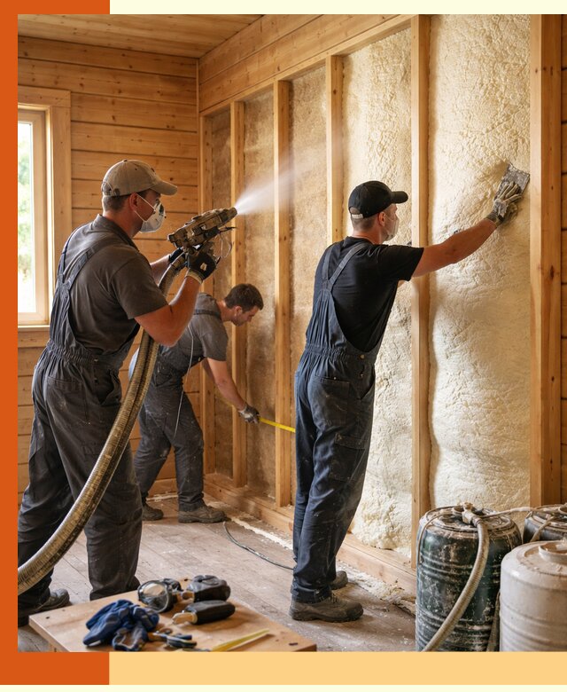 Утепление бани пенополиуретаном (ППУ) в Воткинске