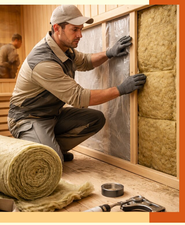 Утепление сауны изнутри в Воткинске от 6734 руб. за м2 | ППУ, под ключ — ТепломастерВтк