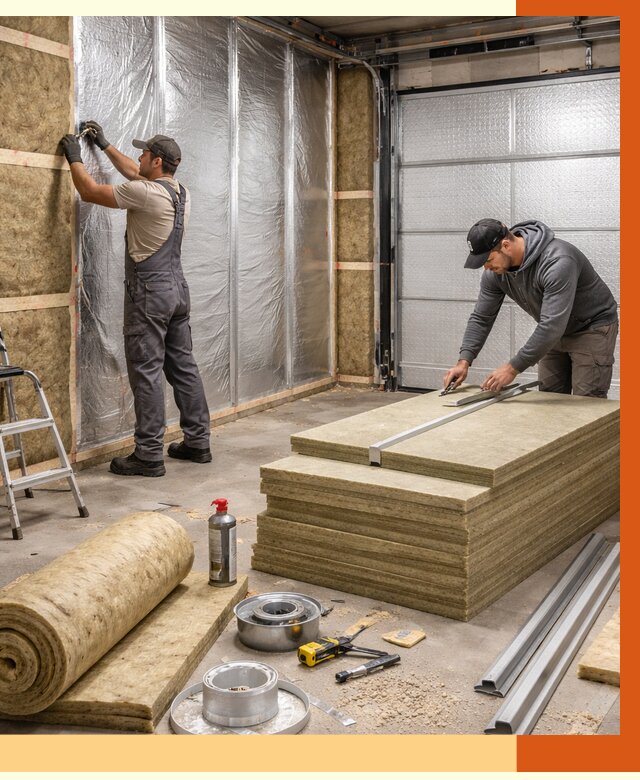 Утепление гаража в Воткинске от 4662 руб/м2 — комплексное утепление ворот и стен | ТепломастерВтк