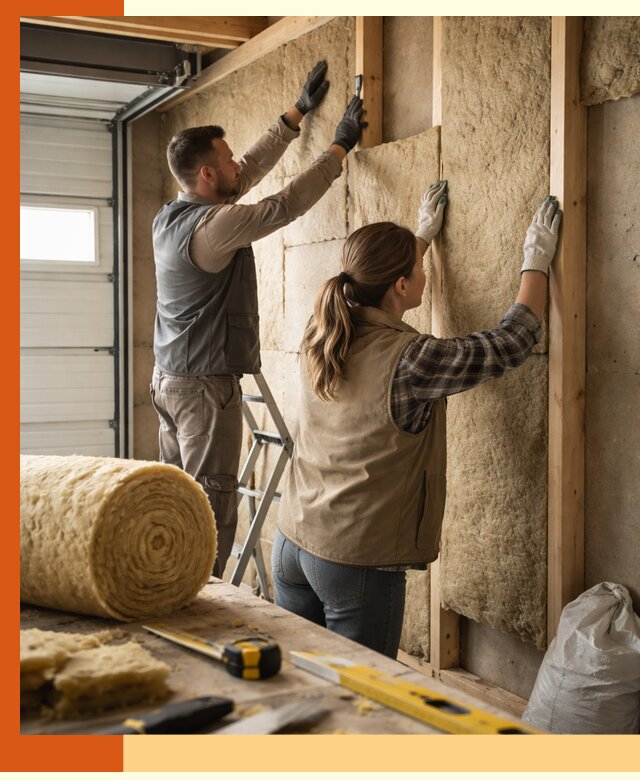 Утепление гаража изнутри в Воткинске: быстро и надежно