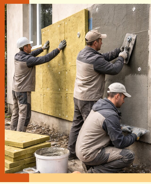 Утепление фасада под штукатурку в Воткинске — энергоэффективная технология