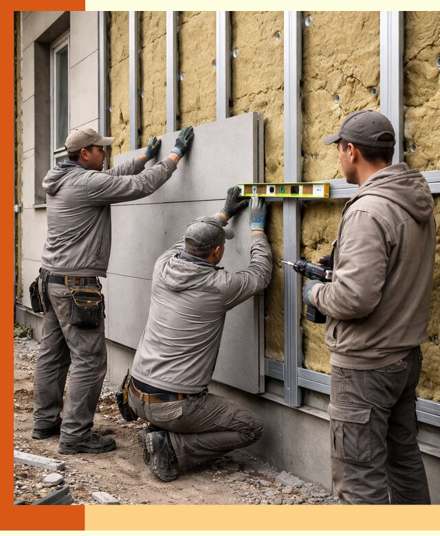 Утепление вентилируемого фасада под ключ в Воткинске