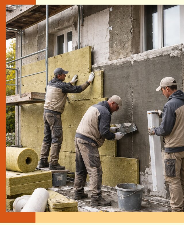 Утепление фасада зданий и домов в Воткинске