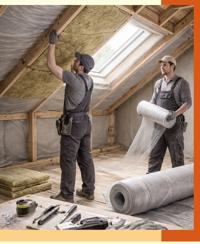 Утепление крыши изнутри мансарды в Воткинске от 4351 руб./м² | ТепломастерВтк