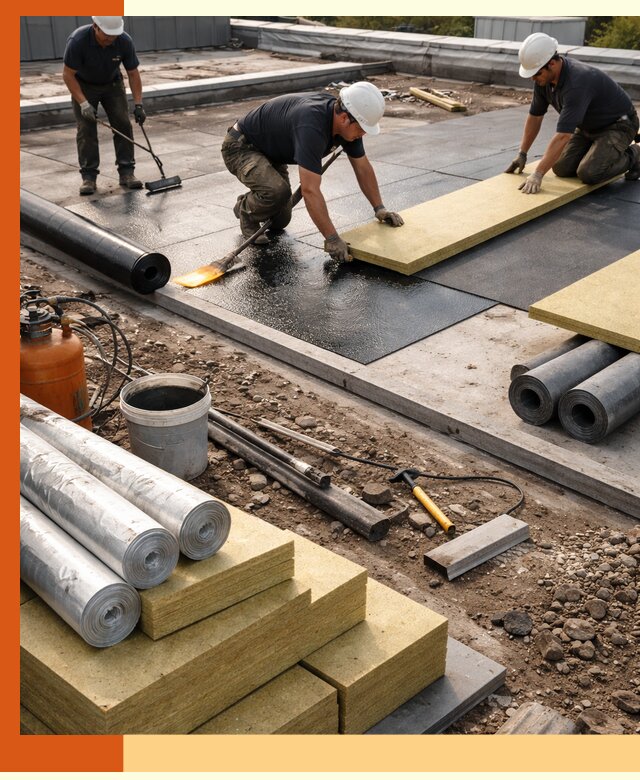 Утепление плоской крыши в Воткинске — надежная теплоизоляция и герметизация