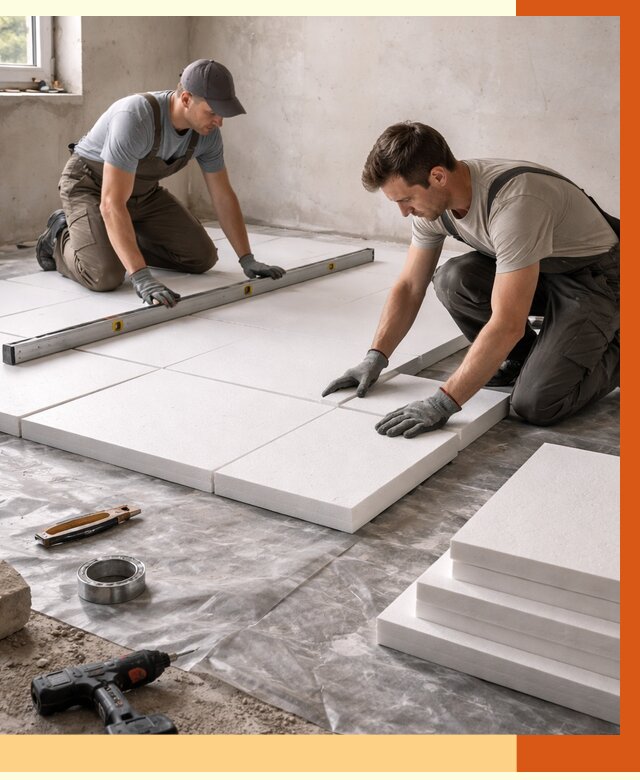 Утепление бетонного пола в Воткинске от 2590 руб/м2 — монтаж и цена | ТепломастерВтк