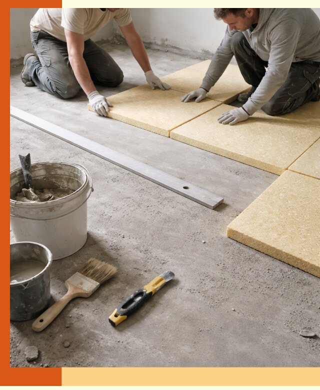 Утепление бетонного пола в Воткинске профессионально и недорого