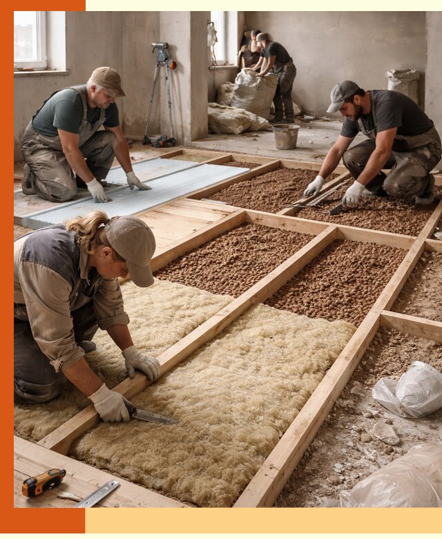 Утепление перекрытий жилых и промышленных зданий в Воткинске