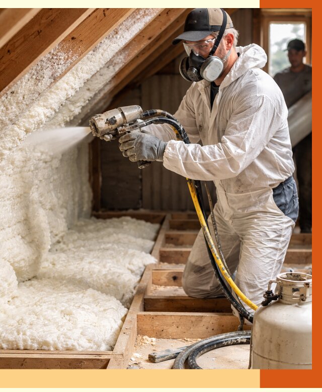 Утепление чердака ППУ в Воткинске от 8930 руб./м2 — услуга под ключ | ТепломастерВтк