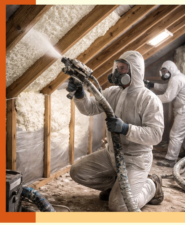 Утепление чердака пенополиуретаном (ППУ) в Воткинске