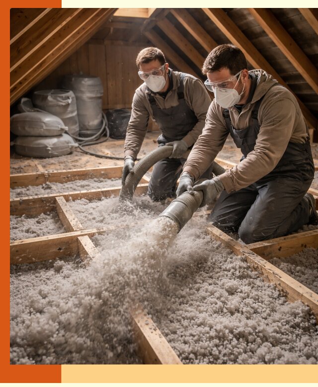 Утепление чердака эковатой в Воткинске — быстро и надёжно