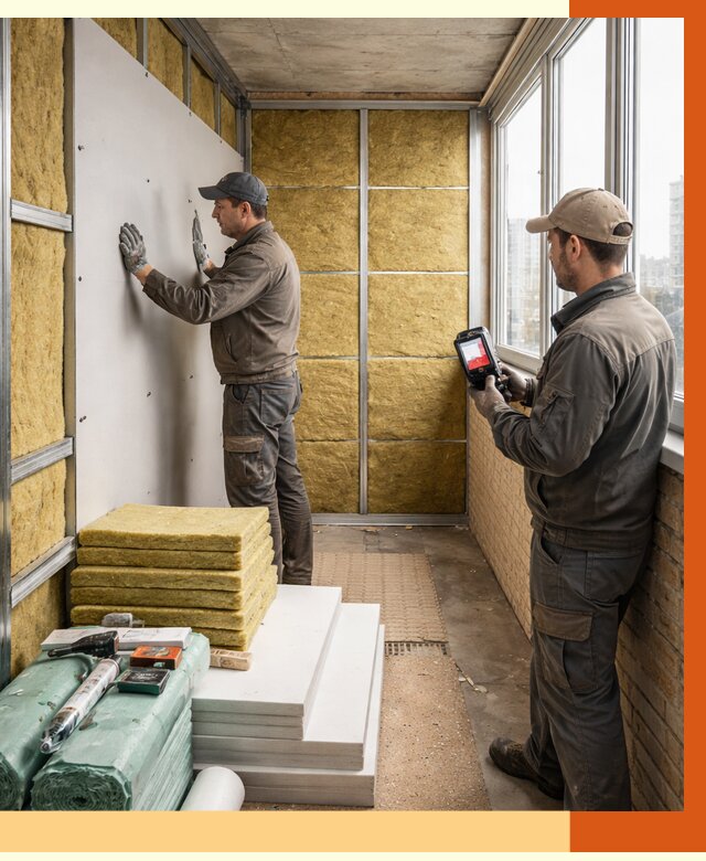 Утепление балкона в Воткинске от 4662 руб. под ключ | ТепломастерВтк