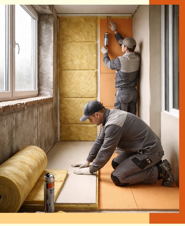 Утепление лоджии под ключ в Воткинске от 6734 руб/м2 — комплексное решение | ТепломастерВтк