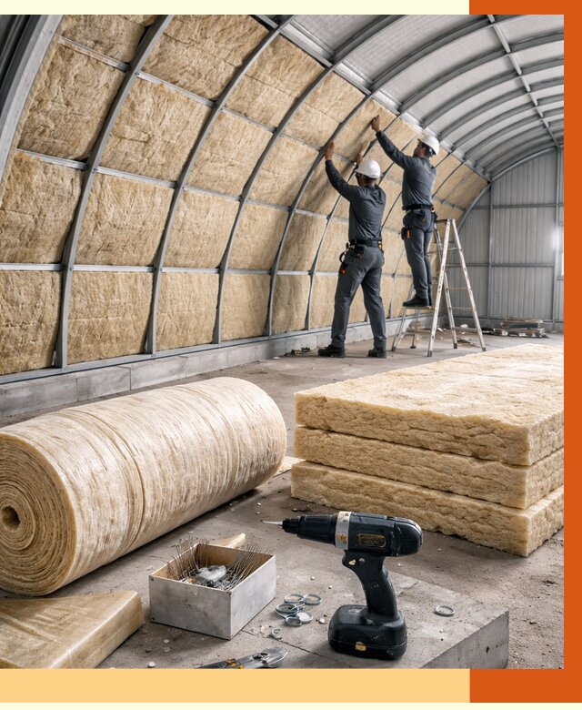 Утепление арочного ангара в Воткинске от 3315 руб./м2 под ключ | ТепломастерВтк