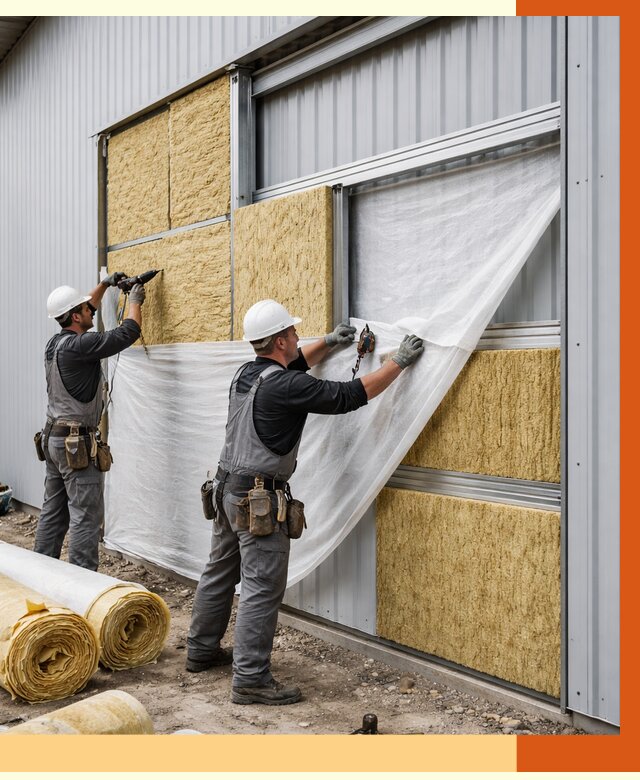 Утепление металлического склада в Воткинске от 4662 руб/м2 — комплексное утепление под ключ | ТепломастерВтк