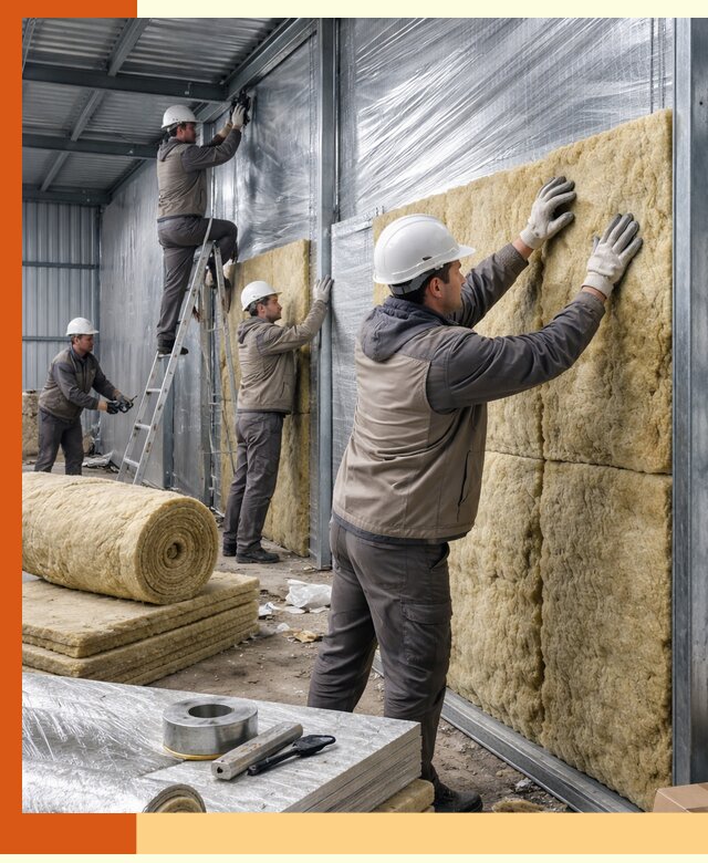 Утепление металлического склада в Воткинске: теплоизоляция и герметизация