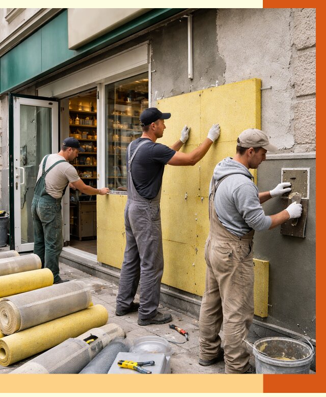 Утепление магазина в Воткинске от 4662 руб/м2 — цена, стены и снаружи | ТепломастерВтк