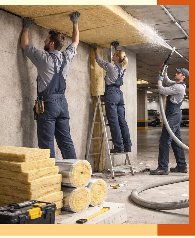 Утепление паркинга в Воткинске от 7045 руб./м2 — работы под ключ | ТепломастерВтк