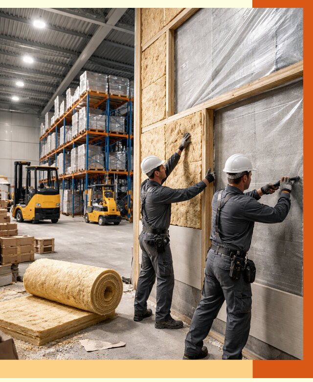 Утепление склада с техникой в Воткинске от 4351 руб./м2 — комплексно под ключ | ТепломастерВтк