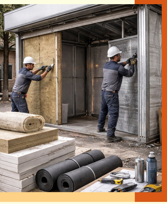 Утепление павильона шаурма в Воткинске под ключ от 1243 руб. за м² | ТепломастерВтк