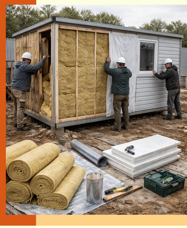 Утепление строительной бытовки под ключ в Воткинске для любых условий