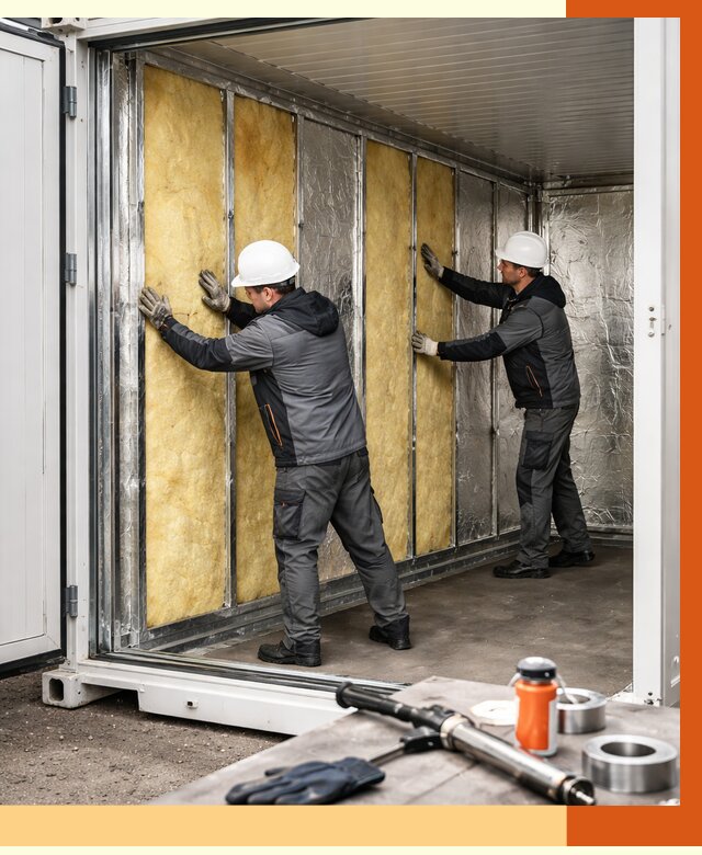 Утепление рефрижераторного контейнера в Воткинске от 46620 руб./м² | ТепломастерВтк