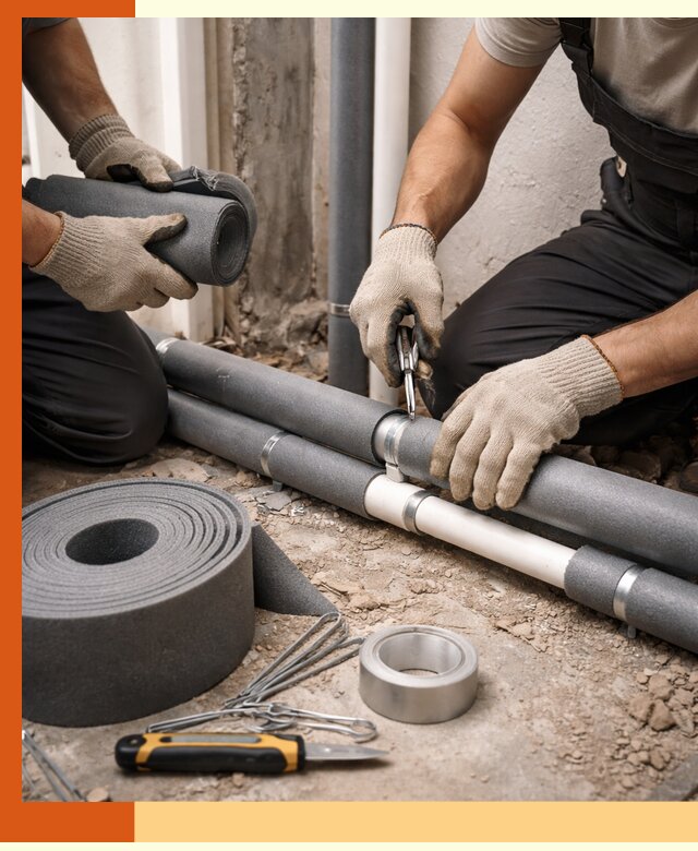 Утепление труб водоснабжения в Воткинске — монтаж и защита сети