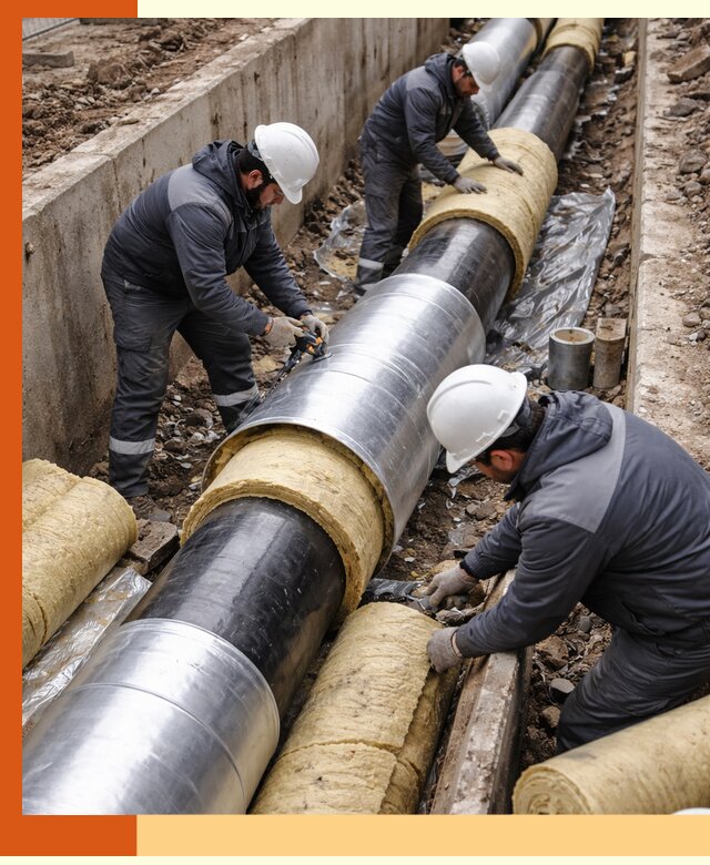 Утепление теплотрассы в Воткинске: утеплительные работы и материалы