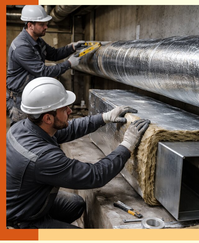 Профессиональное утепление воздуховодов и теплоизоляция в Воткинске