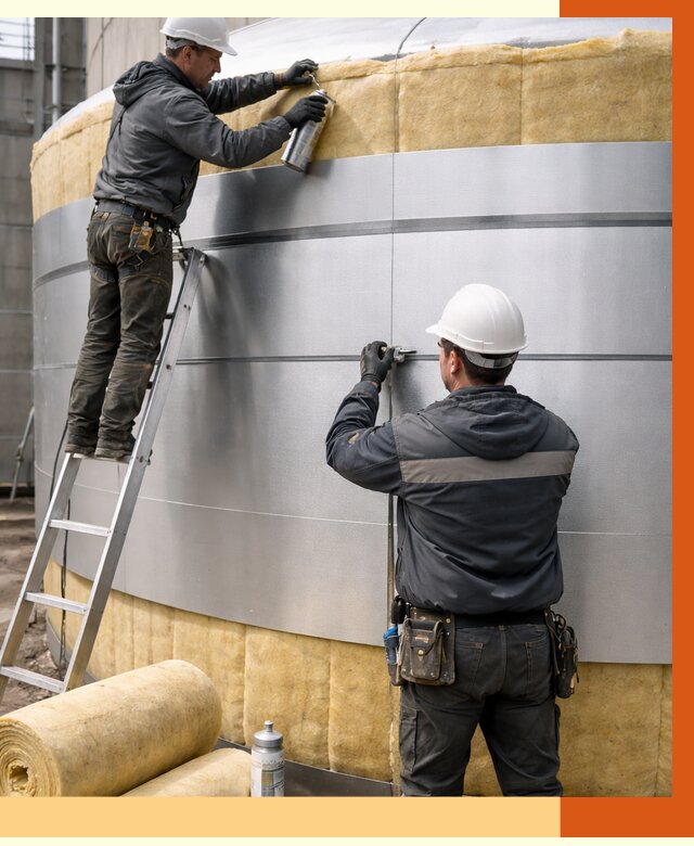 Утепление цистерны в Воткинске пенополиуретаном от 15022 руб. под ключ | ТепломастерВтк