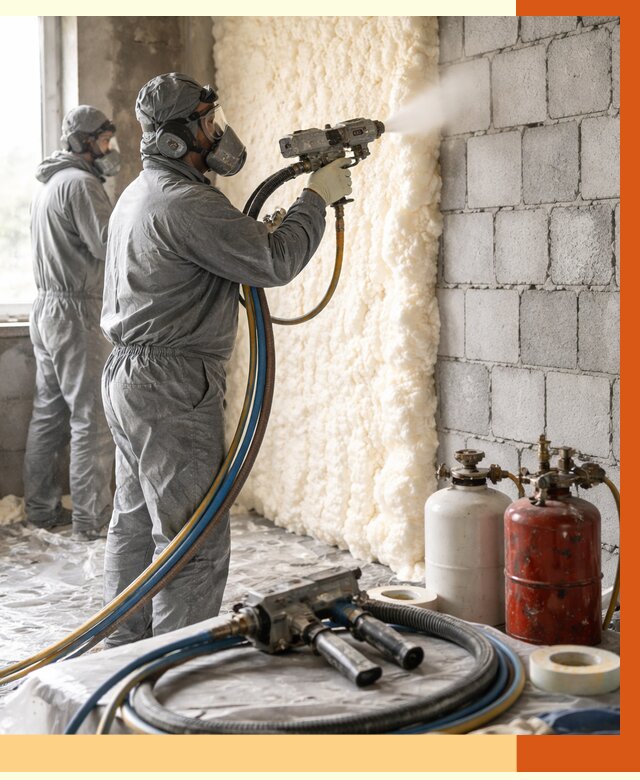 Утепление блочной стены ППУ в Воткинске от 4403 руб./м² — ТепломастерВтк