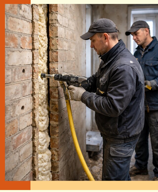 Межстеновое утепление пенополиуретаном в Воткинске