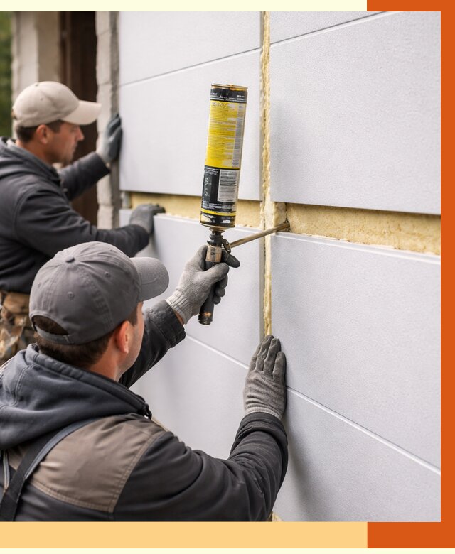 Утепление сэндвич панелей ППУ в Воткинске от 4351 руб. за м2 | ТепломастерВтк